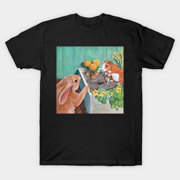 Marigold Planting Time T-Shirt by AnimalWhimsy